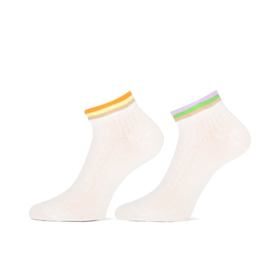 Dames sneaker MM felice 2-pack 82155 7000P 2p White Colorfull
