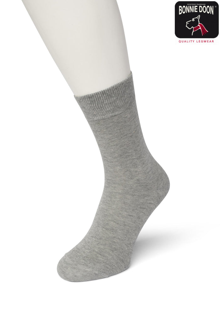 Damessok katoen lycra uni 83422 lgrh light grey heat