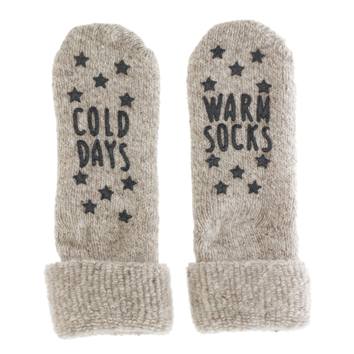 ABS text unisex homesock 15030 1250 Beige Mel