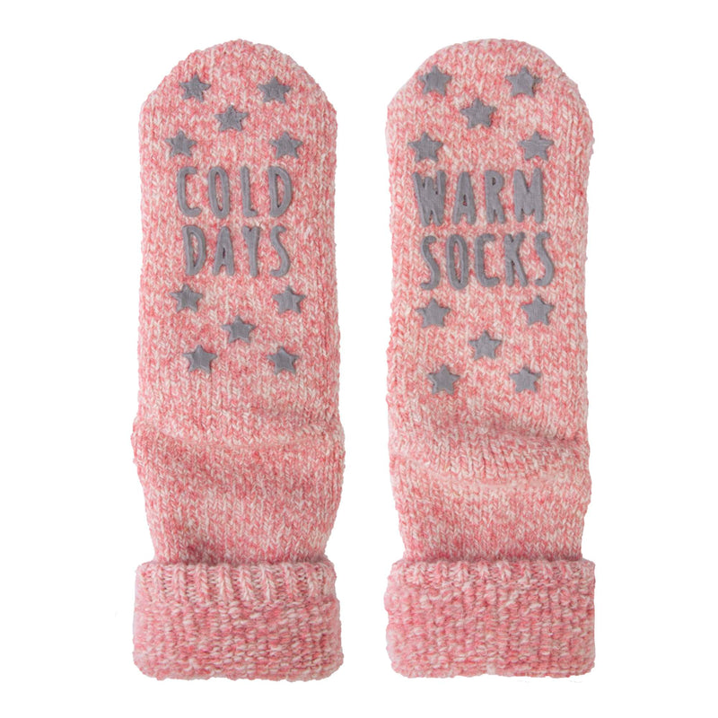 ABS text unisex homesock 15030 roze Roze