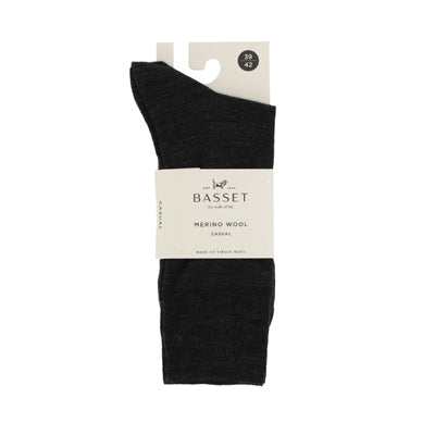 Basset Unisex Socks Merino Cas 31500 6900 Anthracite