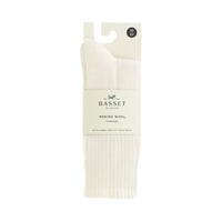 Basset Unisex Socks Merino Com 31560 1100 Off White