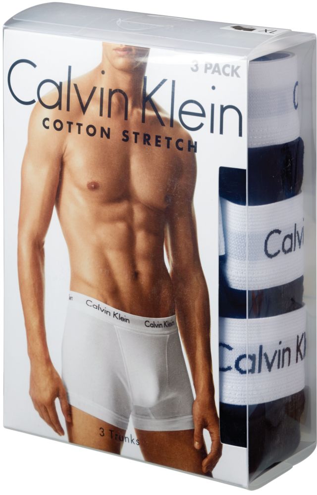 Calvin Klein Classic fit Trunk 3-pack U2662 001 Black/white waist