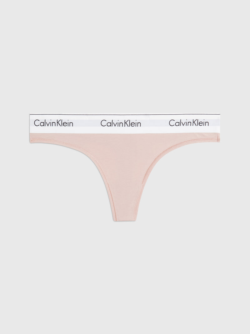 Calvin Klein Thong-white waist band F3786 TQO Subdued