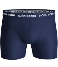 Cotton Stretch Boxer 3 Pack 9999-1024 71191 Marine Kobalt Black