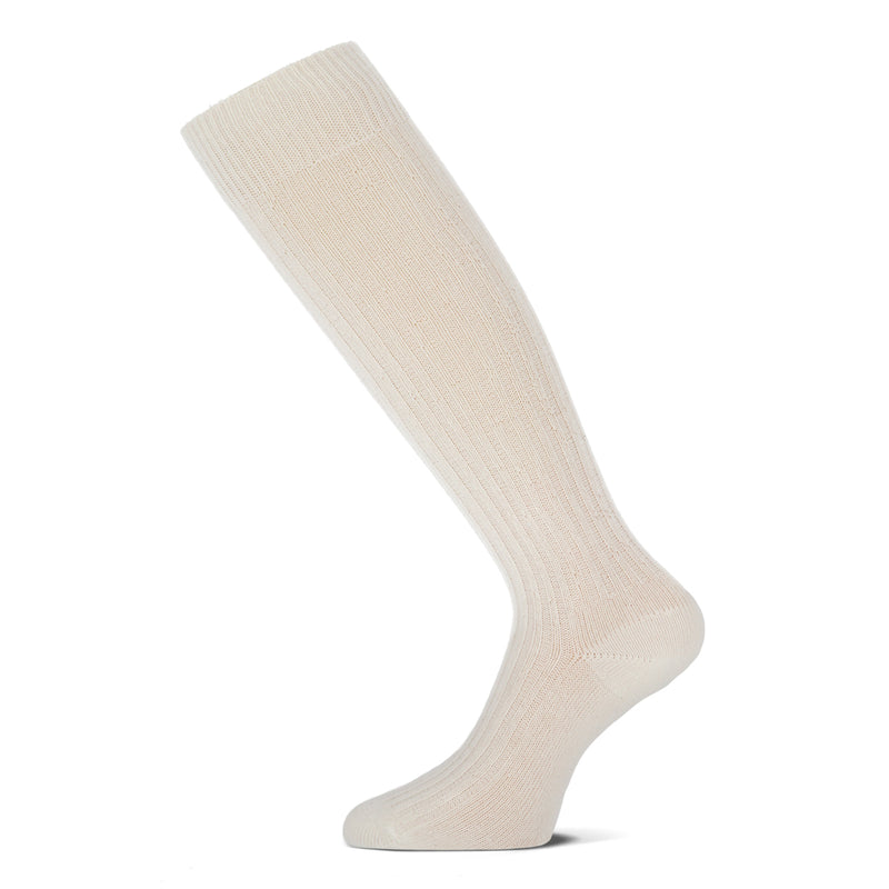 Dames kniekous cashmere MM col 82170 1100 Off White