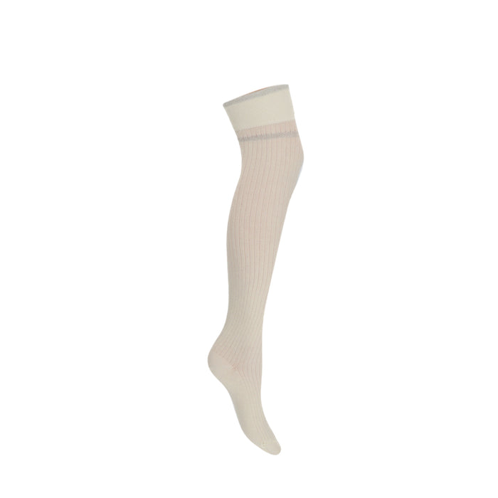 Dames overknee MM feline 82106 1101 Off White Off White Lurex