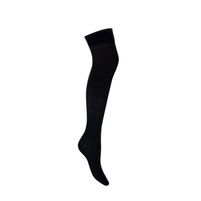 Dames overknee MM feline 82106 6991 black black lurex