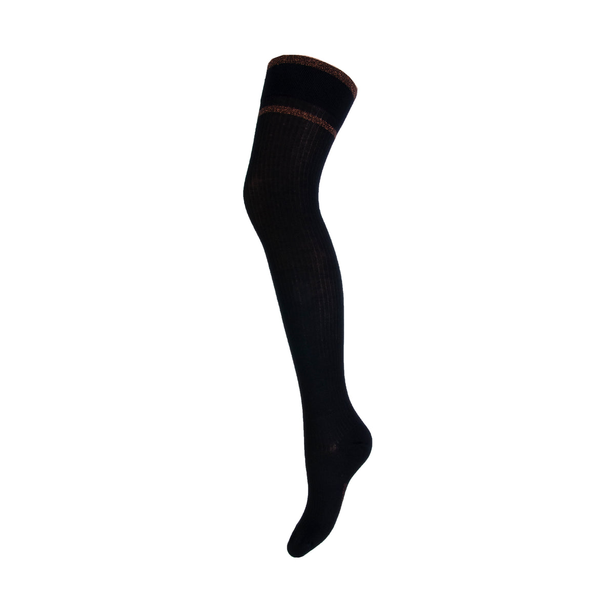 Dames overknee MM feline 82106 6996 Black Brown Lurex