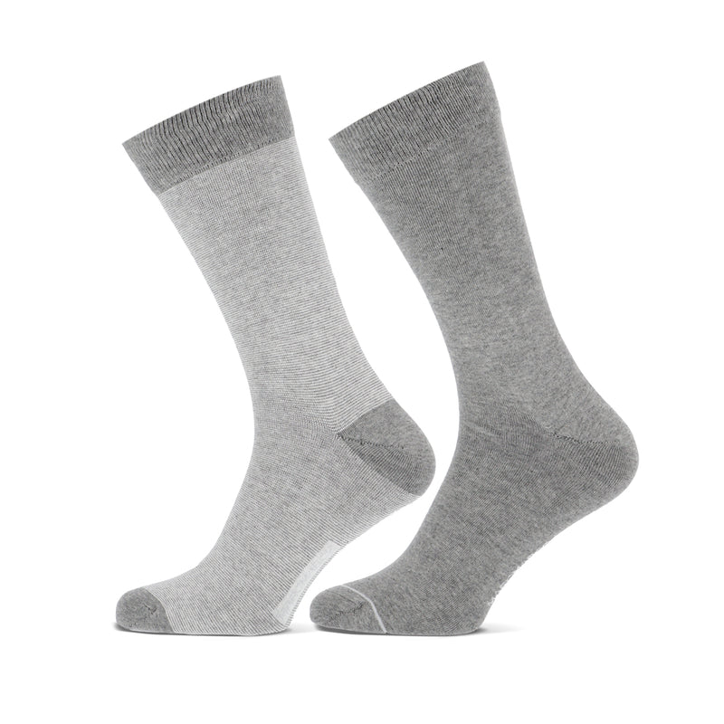 Herensok MM franklin cotton 2- 92165 6550P 2p 2x Mid Grey Mel