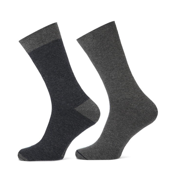 Herensok MM franklin cotton 2- 92165 6555P 2p 2x Dark Grey Mel