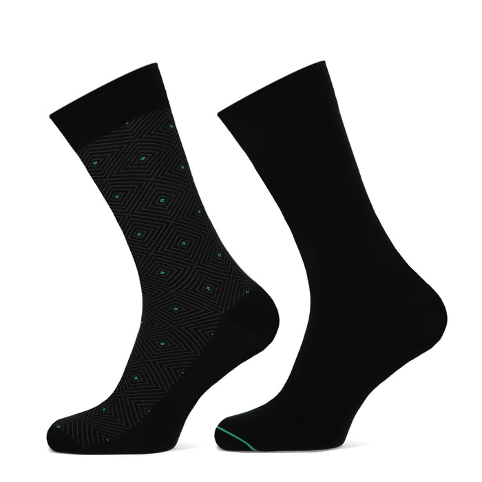 MarcMarcs Men Socks Duco 2-Pack 92208 6990P 2p 2x Black