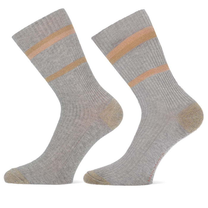 MarcMarcs Women Socks Sienna 2-Pack 101012017 6550P 2p Middle Grey