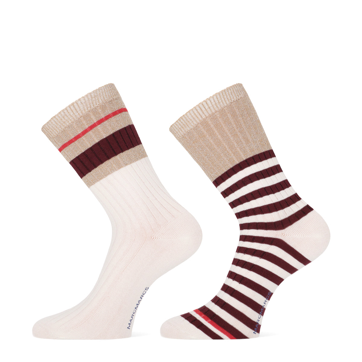 MarcMarcsWomenSocksVera2-Pack1010120297002P2pOffWhiteBordeaux__1
