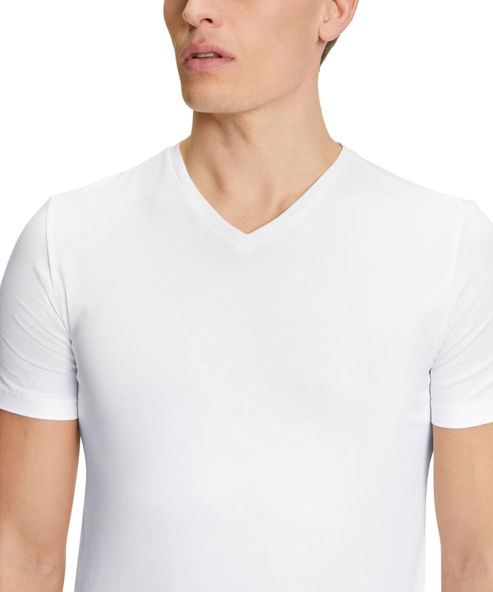UW Regular V-Neck T-Shirt CO/EL m 68107 2000 white