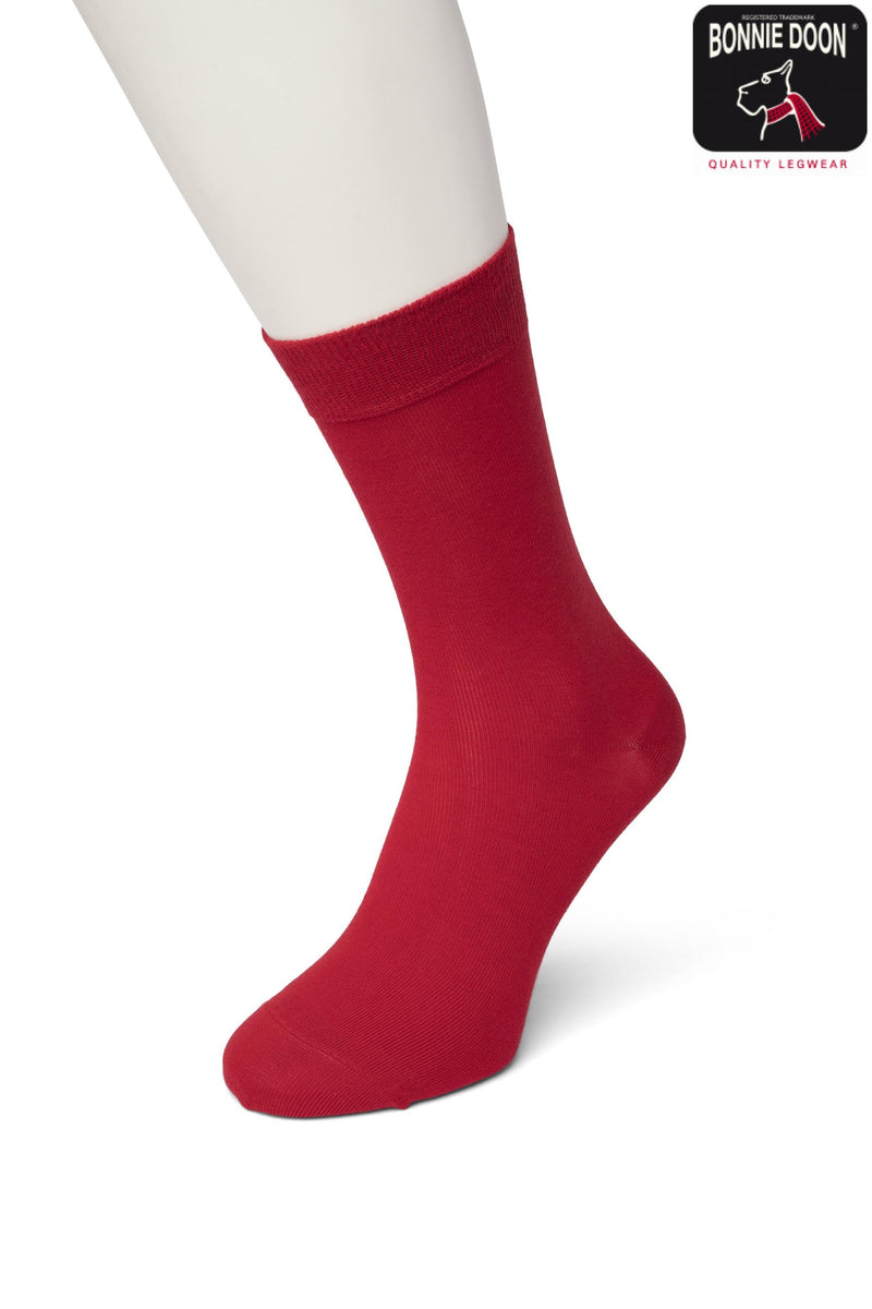 Damessok katoen lycra uni 83422 stra strawberry